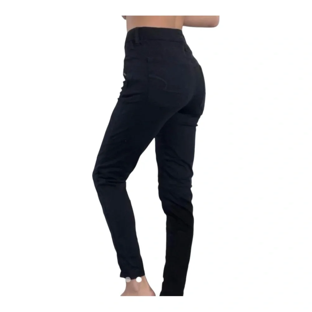 American Eagle Women’s Black High-Waisted Jegging Moto Sateen Size 2R Crop - Picture 8 of 11